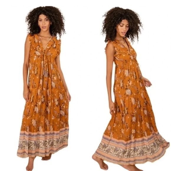 RAGA NWT Morning Glories bohemian maxi dress - Picture 1 of 7